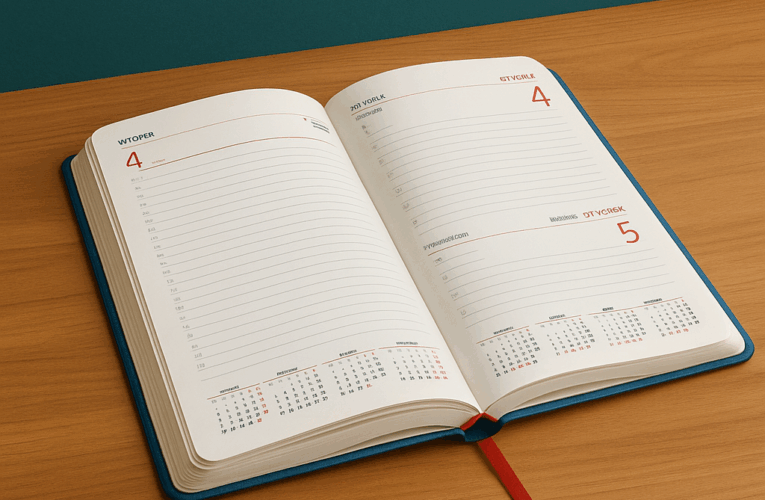 przykład kalendarza książkowego