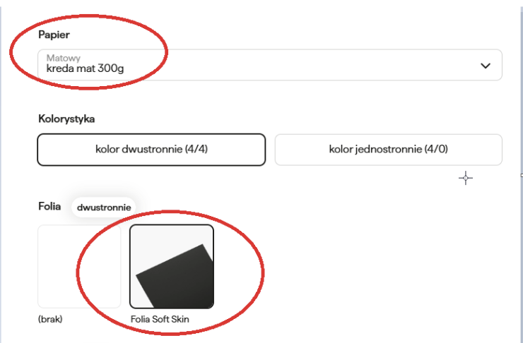 krok pierwszy zamawiania kartek