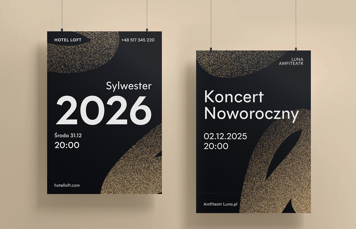 plakaty sylwestrowe promocja eventu