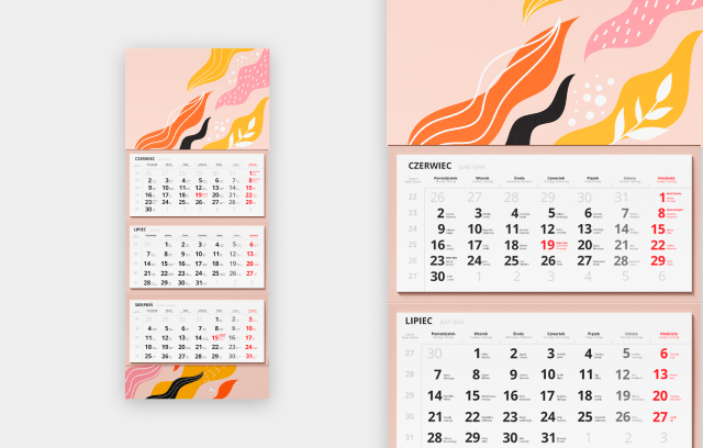 kalendarz trójdzielny przykład